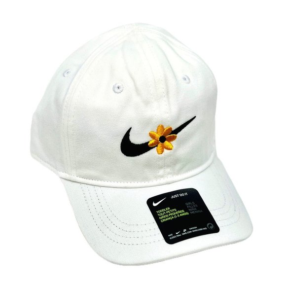 Nike Other - Nike Toddler Girls Floral White Cap 🌼